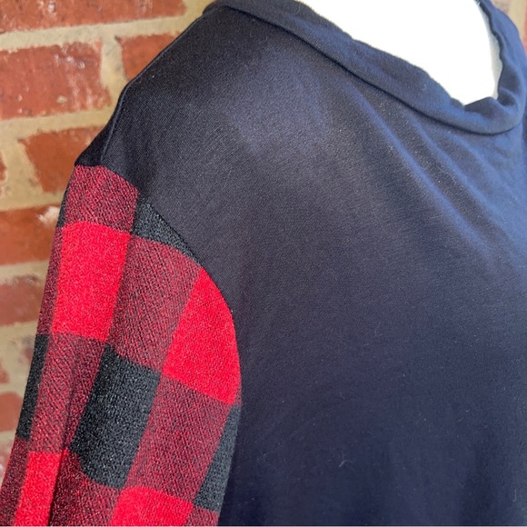 143 story black red check boutique sleeve long M - Picture 5 of 15